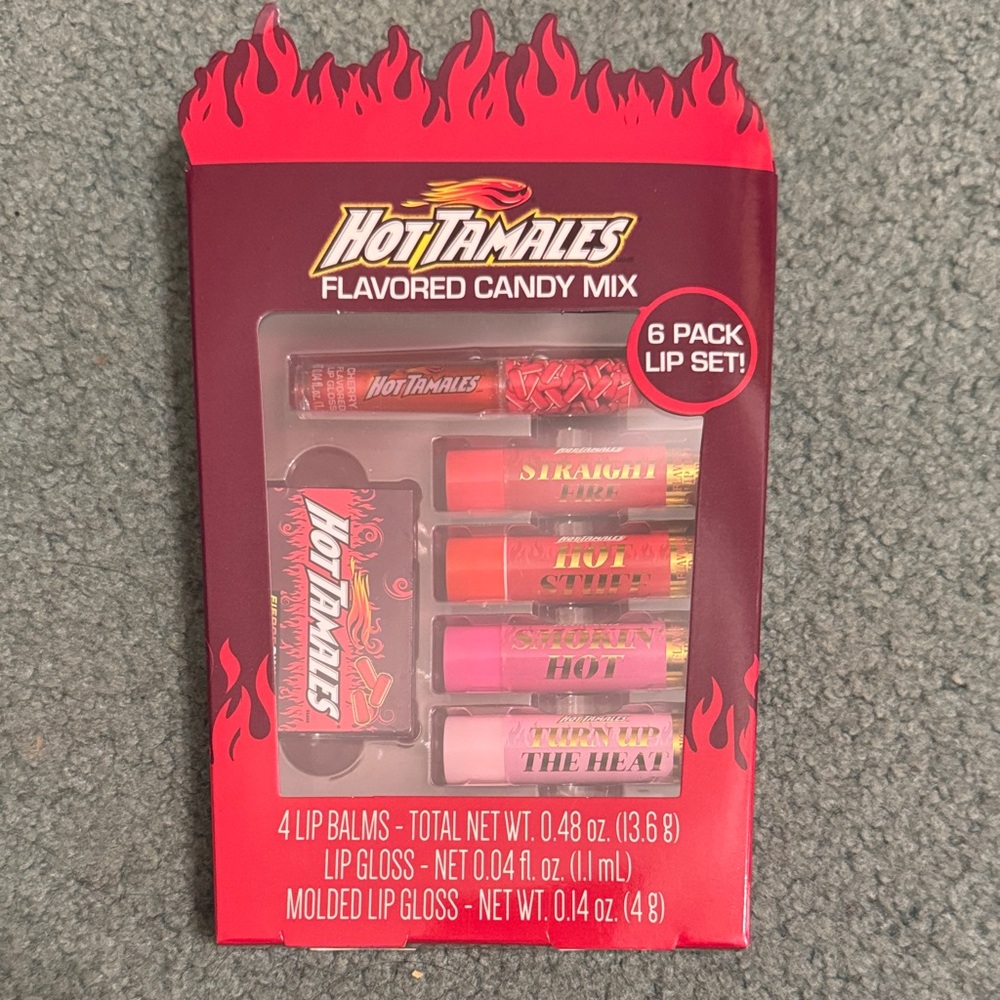 Flavored Lip Gloss Set - Red and Pink